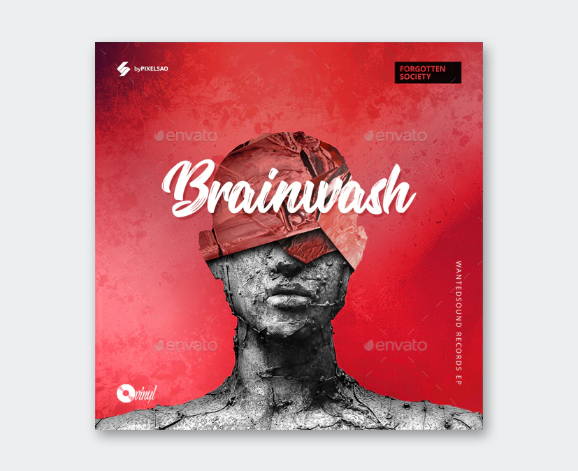 Brainwash Music Album Cover PSD