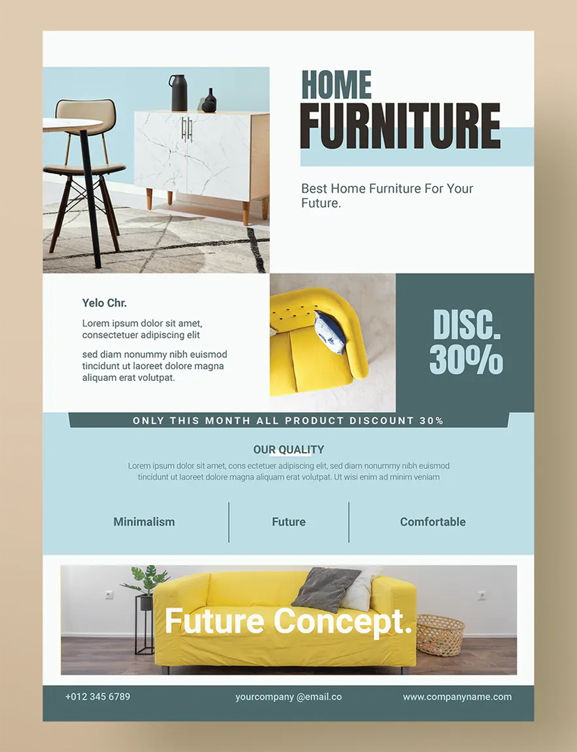 Clean Furniture Flyer Design