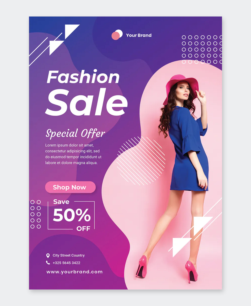 Colorful Fashion Sale Flyer PSD