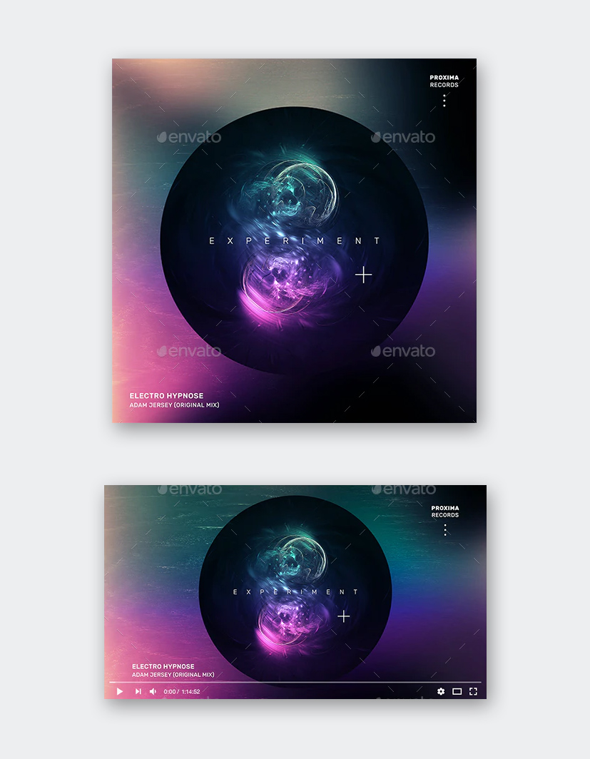 Electronic Music Album Cover Template