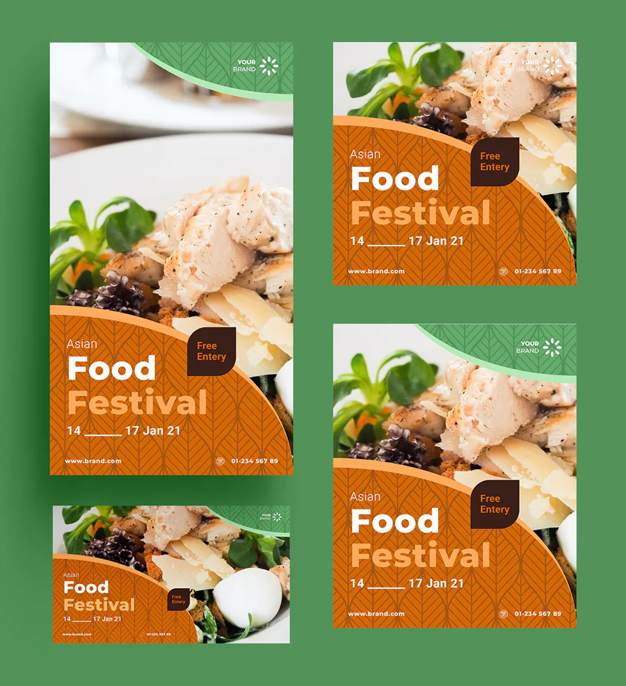 Food Festival Social Media Banner Template