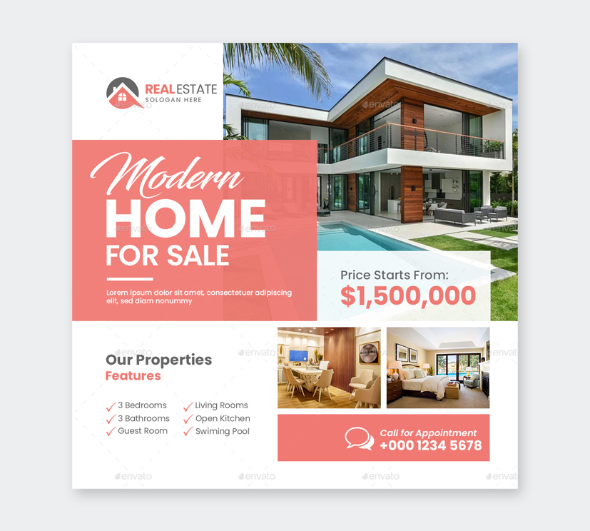 Promotion Real Estate Instagram Post Design
