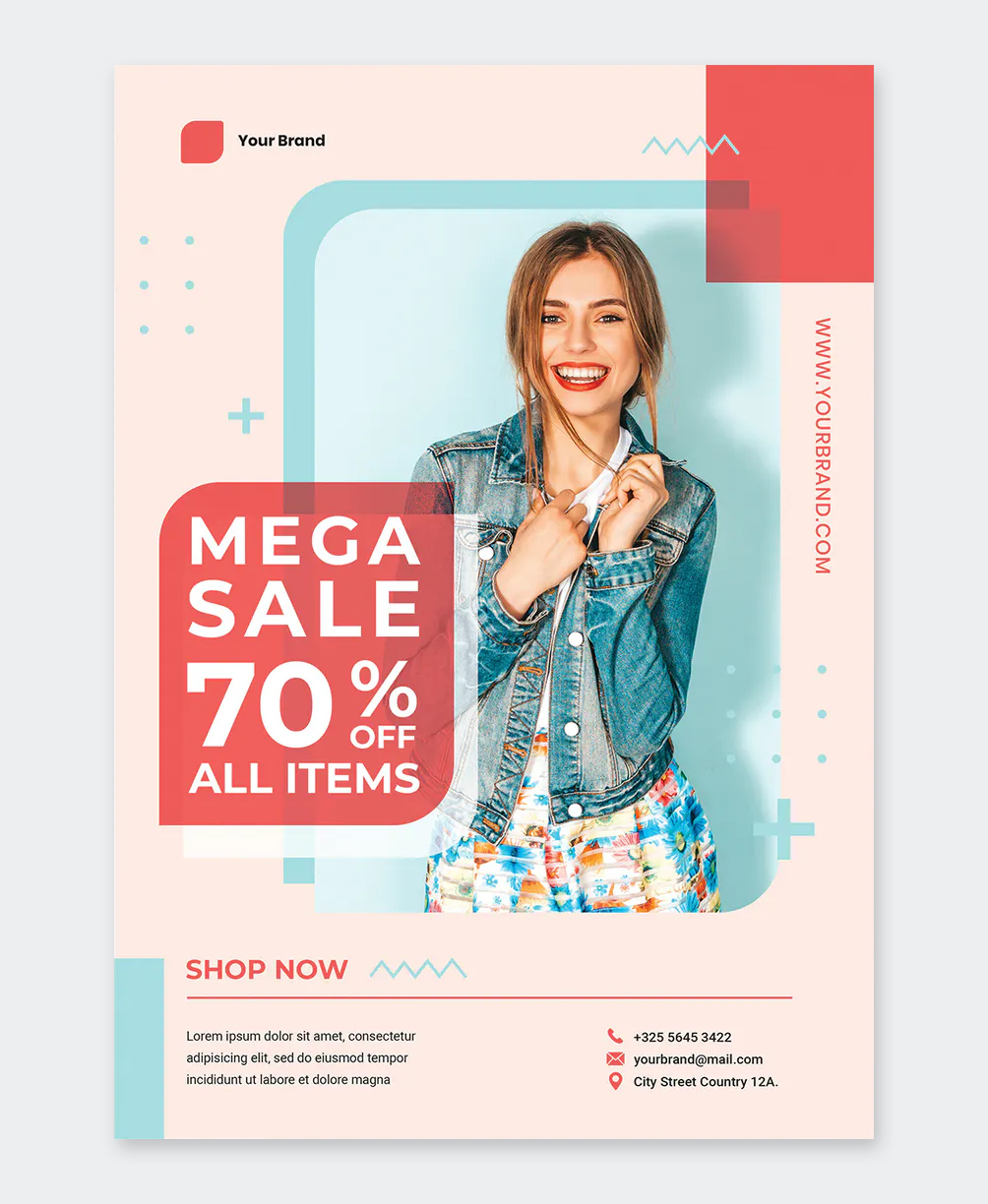 ProfessionaL Summer Fashion Sale Flyer Template