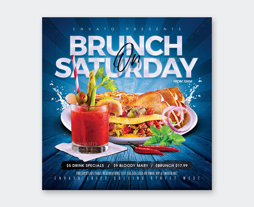 Brunch on Saturday Flyer Template