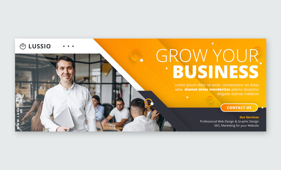 Clean Business Facebook Cover Template