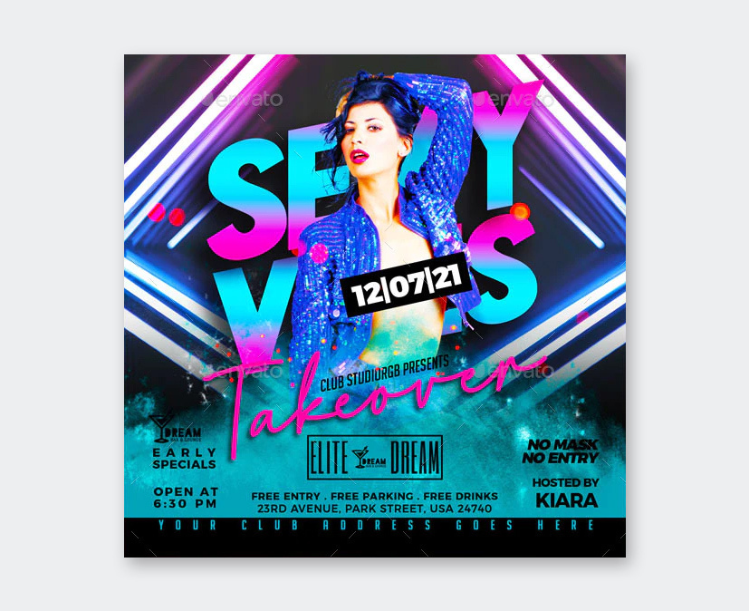Sexy Vibes Party Flyer Design
