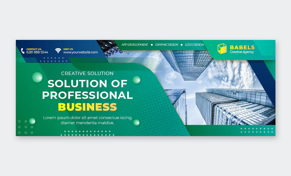 Solution Business Facebook Cover Template