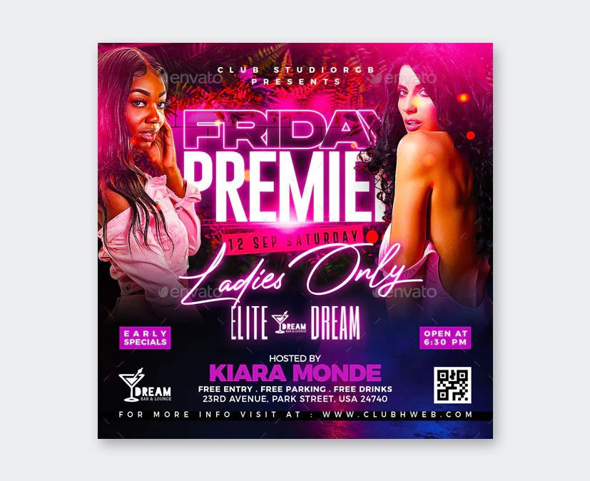 Friday Night Party Flyer Template