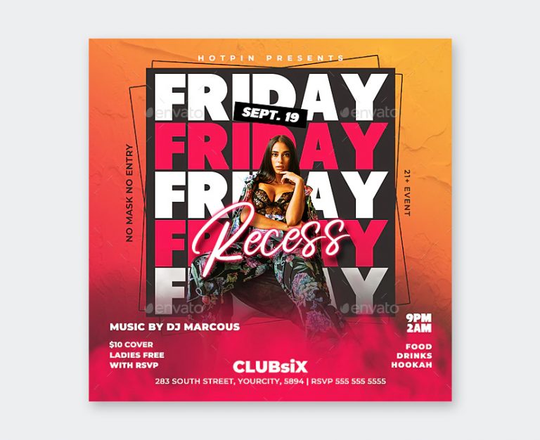 15 Best Friday Party Flyer Templates PSD • PSD design