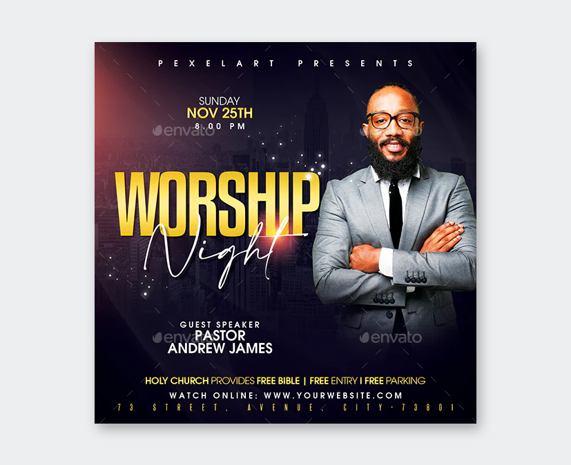 10 New Worship Flyer Templates PSD • PSD design