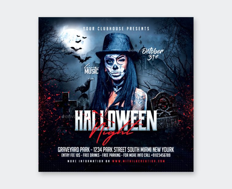 17 Best Halloween Flyer Templates PSD • PSD design