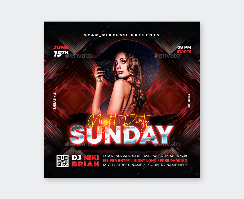 PSD Club Party Flyer Template