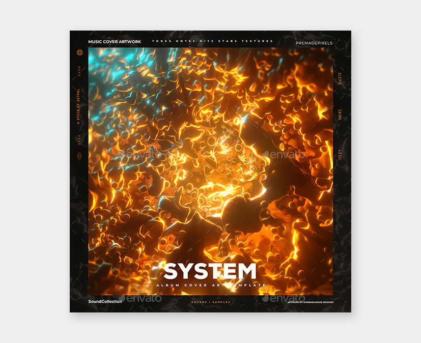 System Album Cover Artwork PSD