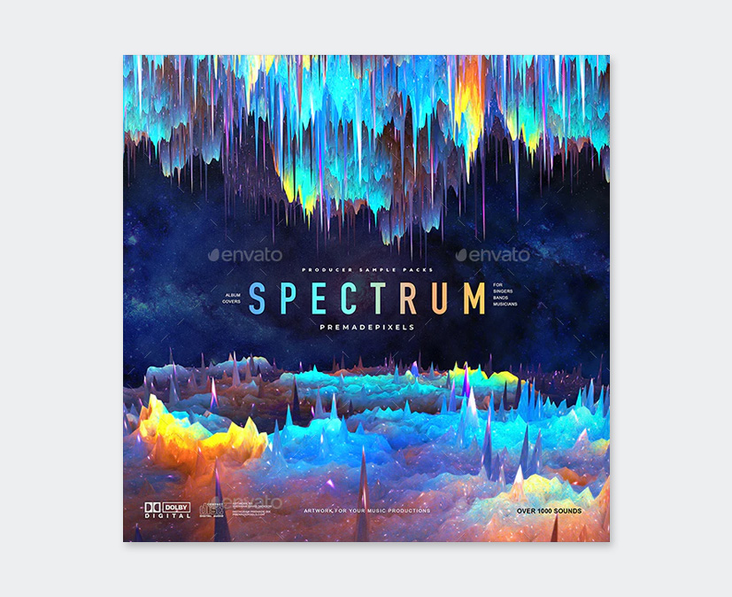 Abstract Album Cover Template PSD