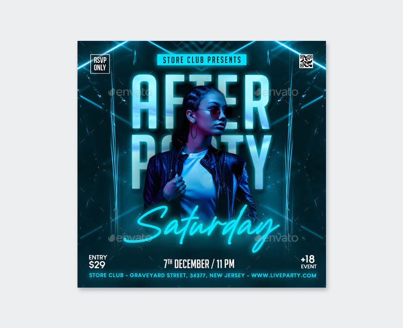 After Party Flyer Template PSD