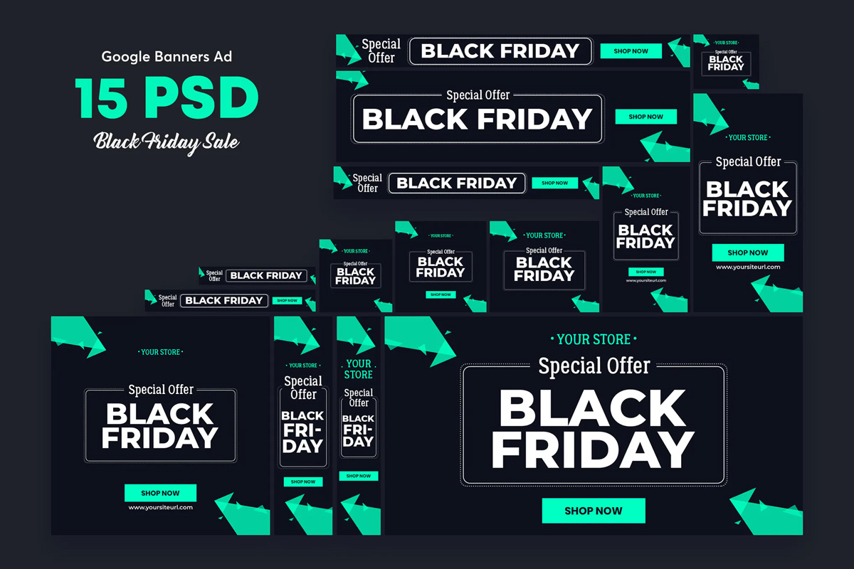 Clean Black Friday Web Banners Design