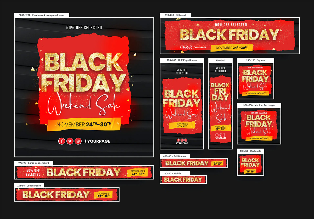 Creative Black Friday Banners Template
