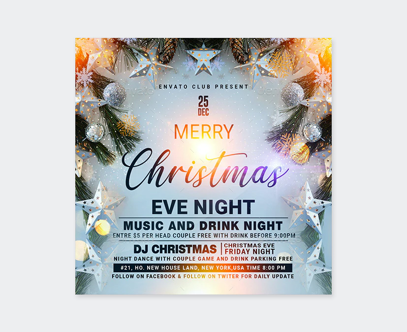 Elegant Christmas Flyer Design