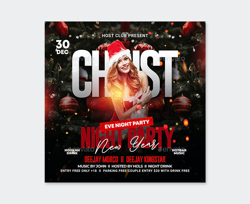 Party Christmas Flyer Template