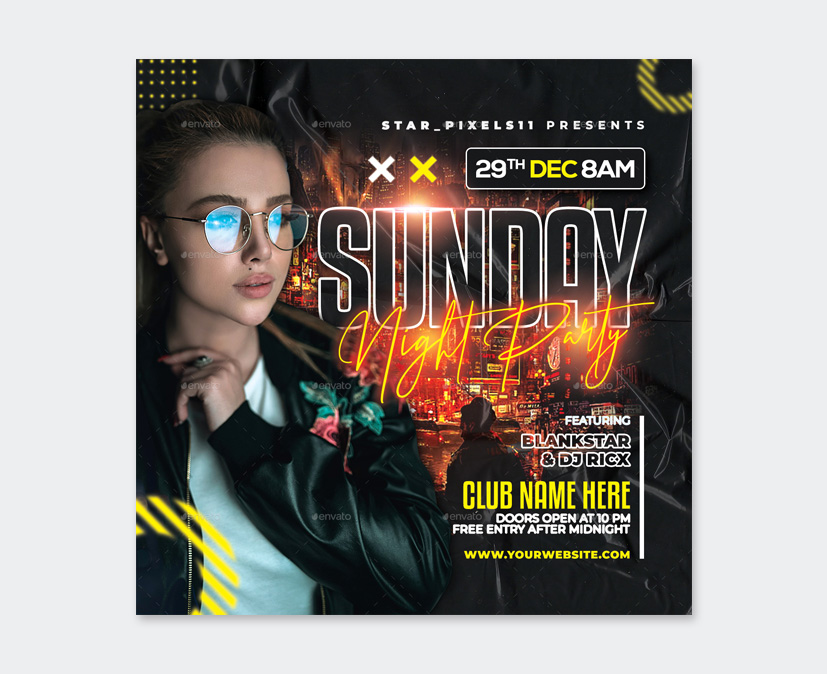 Sunday Night Party Flyer Template