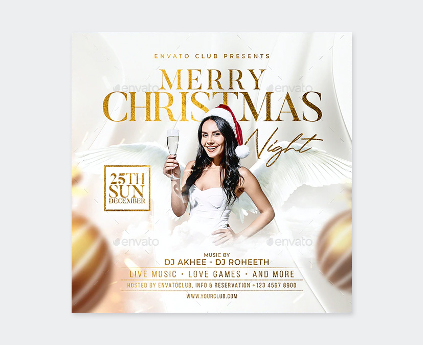 White Christmas Flyer Design