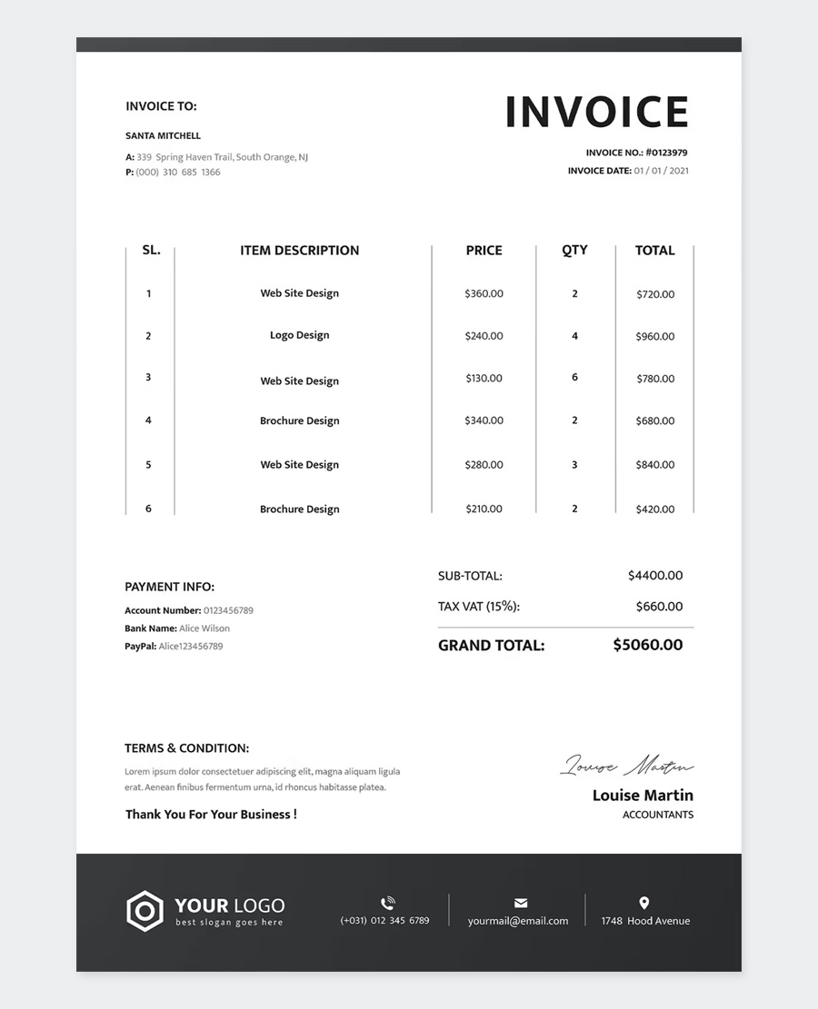 MS Excel Invoice Template