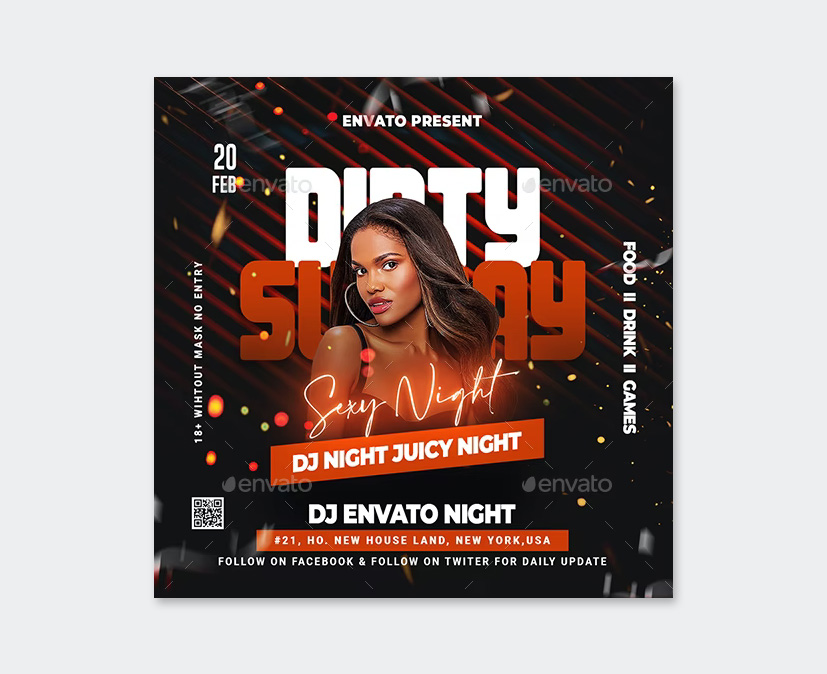 DJ Event Flyer PSD