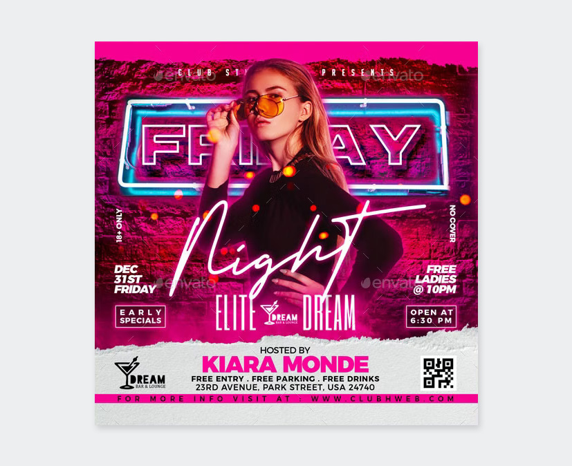 Glamour Night Club Flyer Template