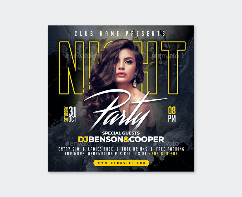 Night Club Flyer Template PSD