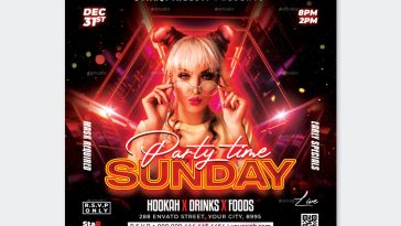 Sunday Party Flyer Design