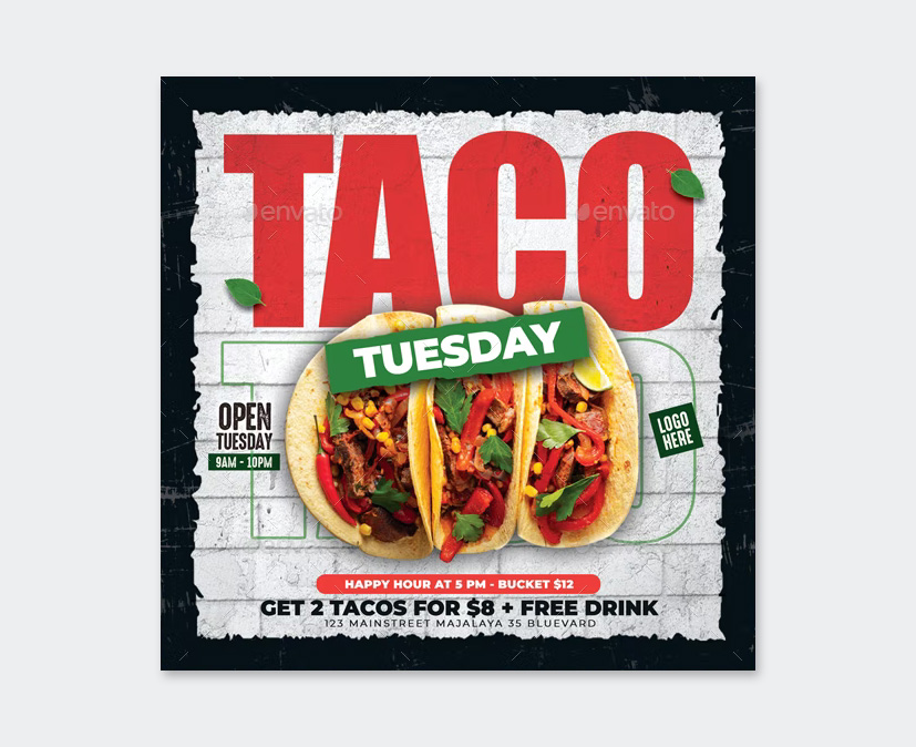 Taco Tuesday Flyer Template
