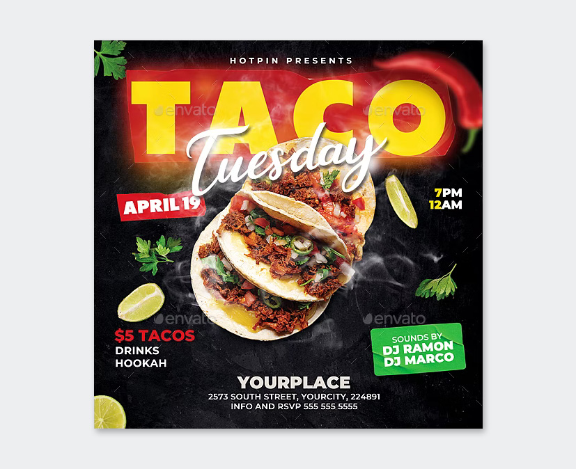 Taco Tuesday Flyer Design