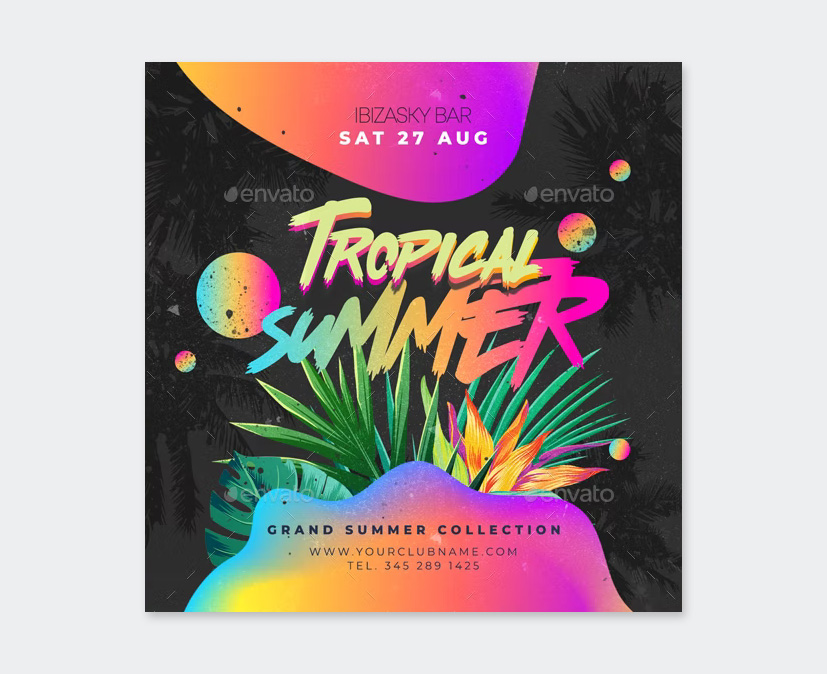 Abstract Summer Flyer Template