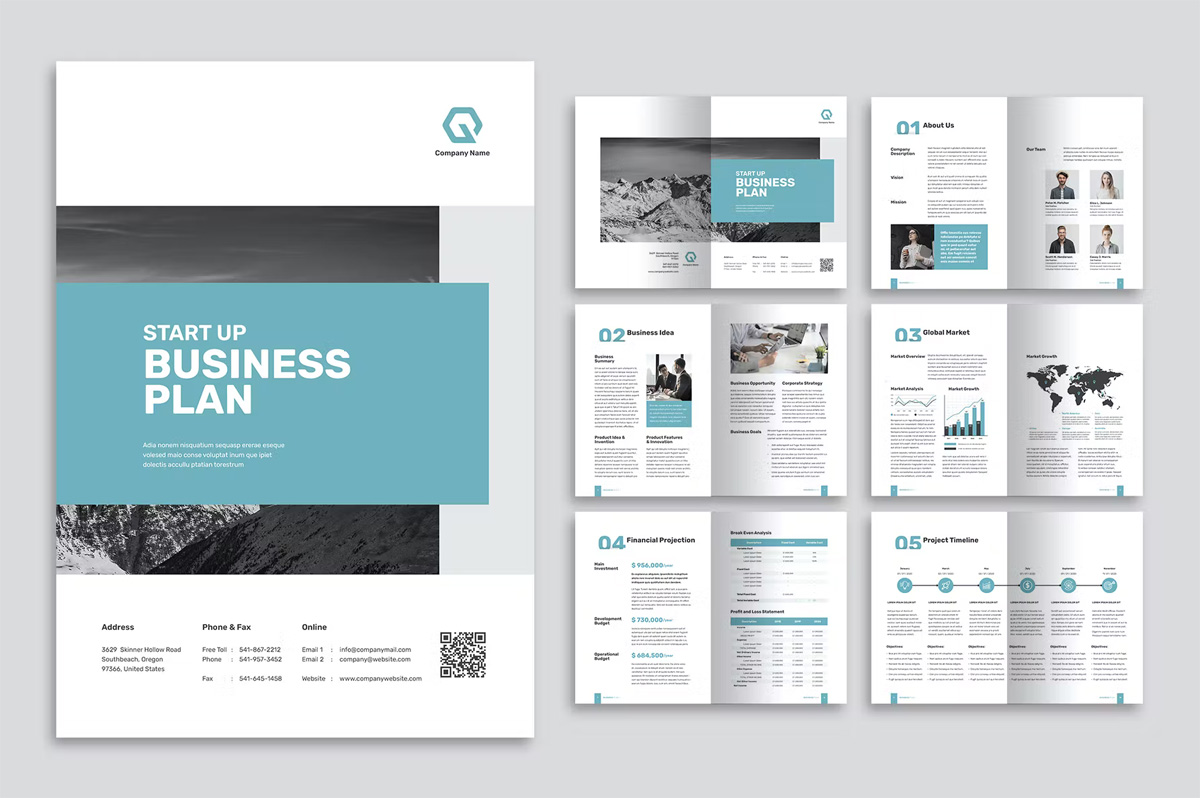 Clean Business Plan Brochure