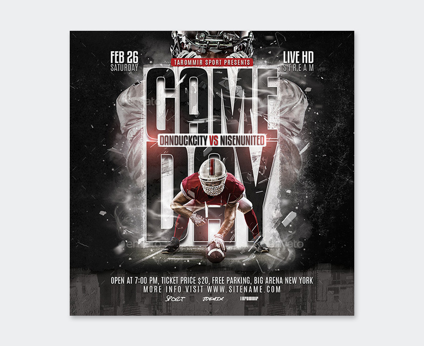 Game Day Football Flyer Template