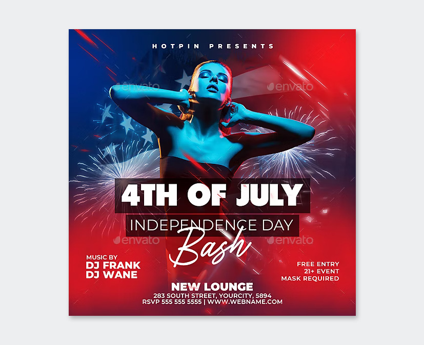 Independence Day Party Flyer Design
