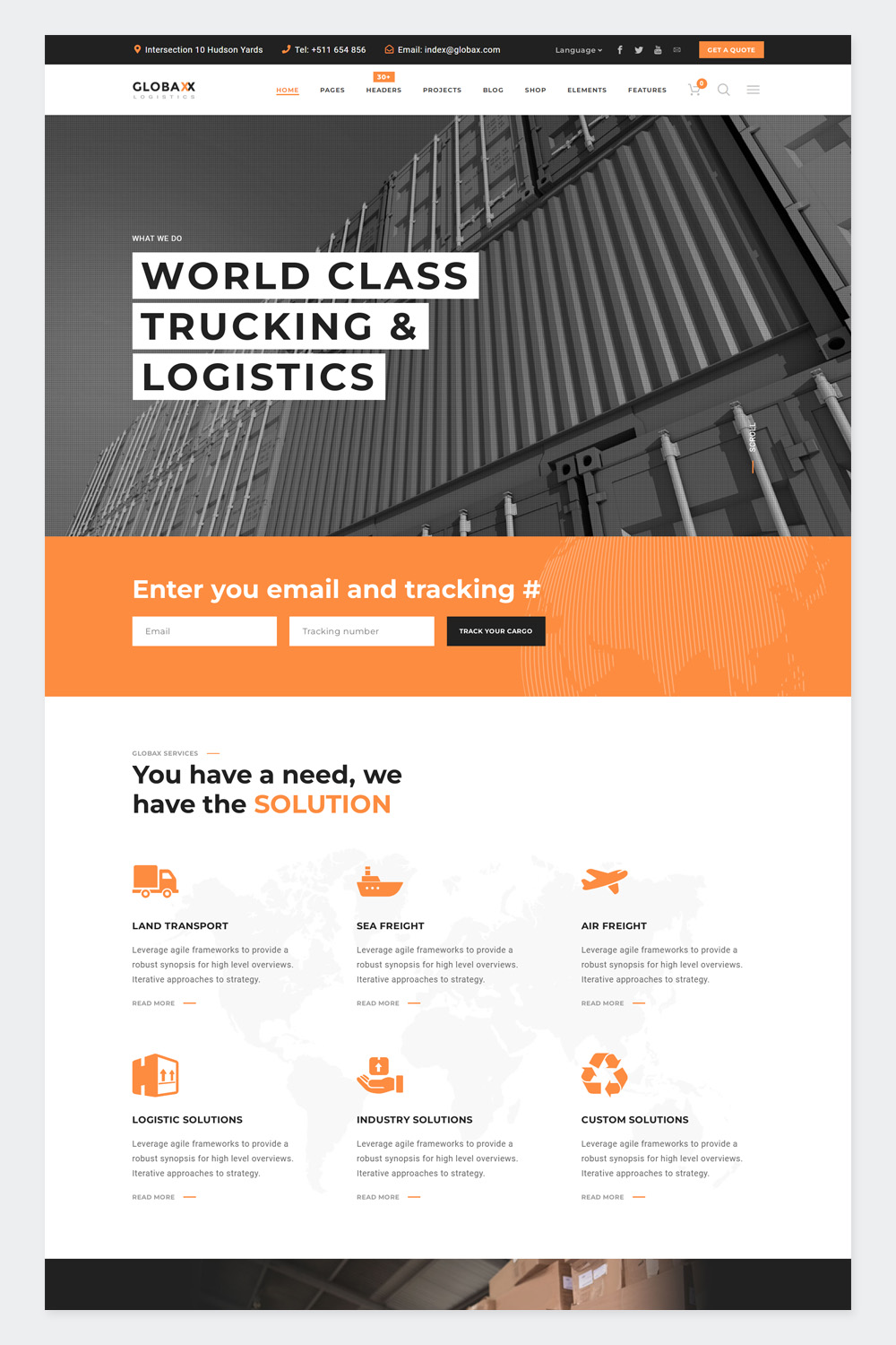 Clean Logistics WordPress Theme