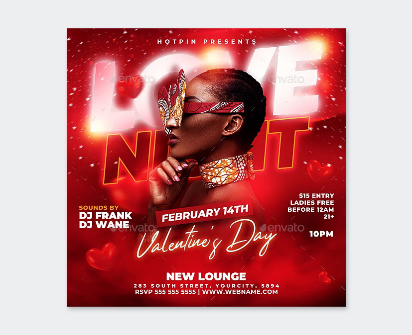 Love Night Party Flyer Design