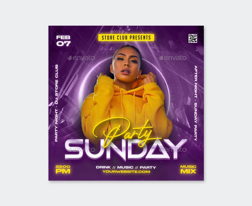 Sexy Sunday Party Flyer Design