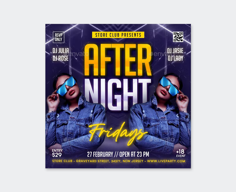 After Work Party Flyer PSD