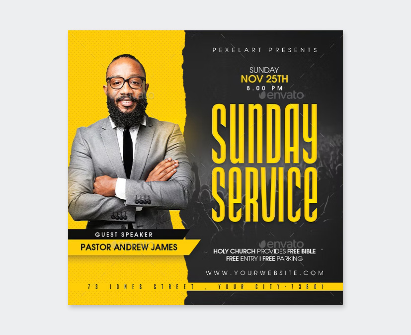 Sunday Service Flyer Template