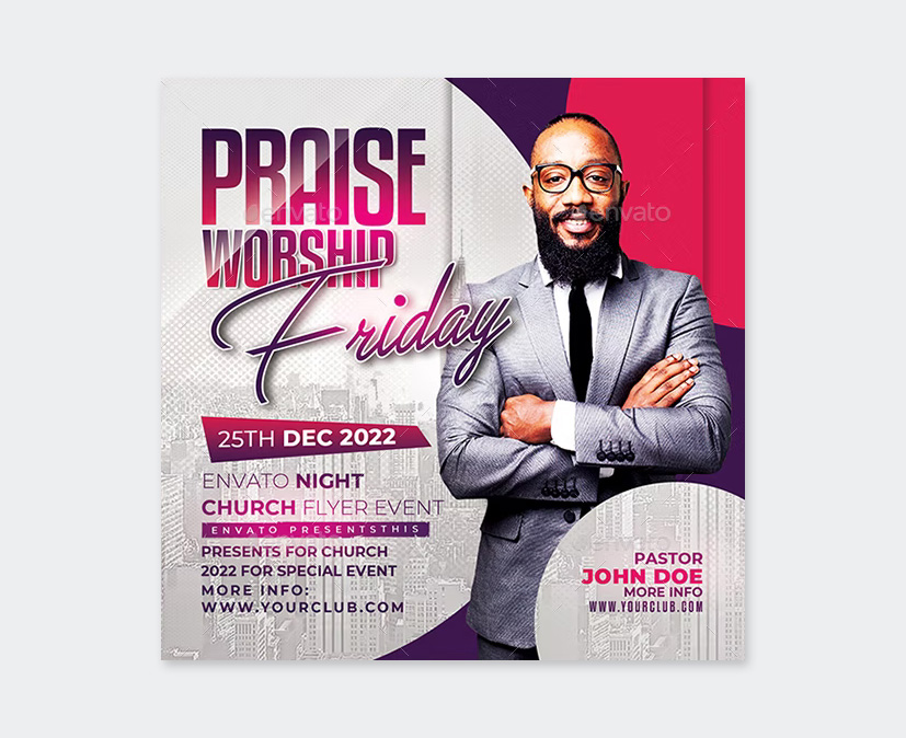 Worship Flyer Design PSD