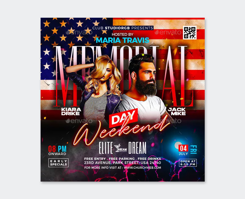 Awesome Memorial Day Flyer PSD