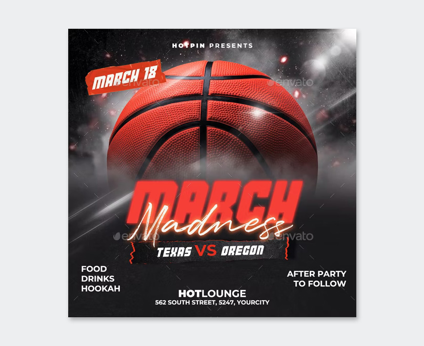Basketball March Madness Flyer Design