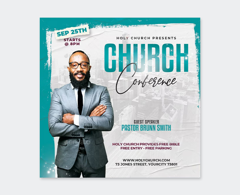 Church Conference Flyer PSD