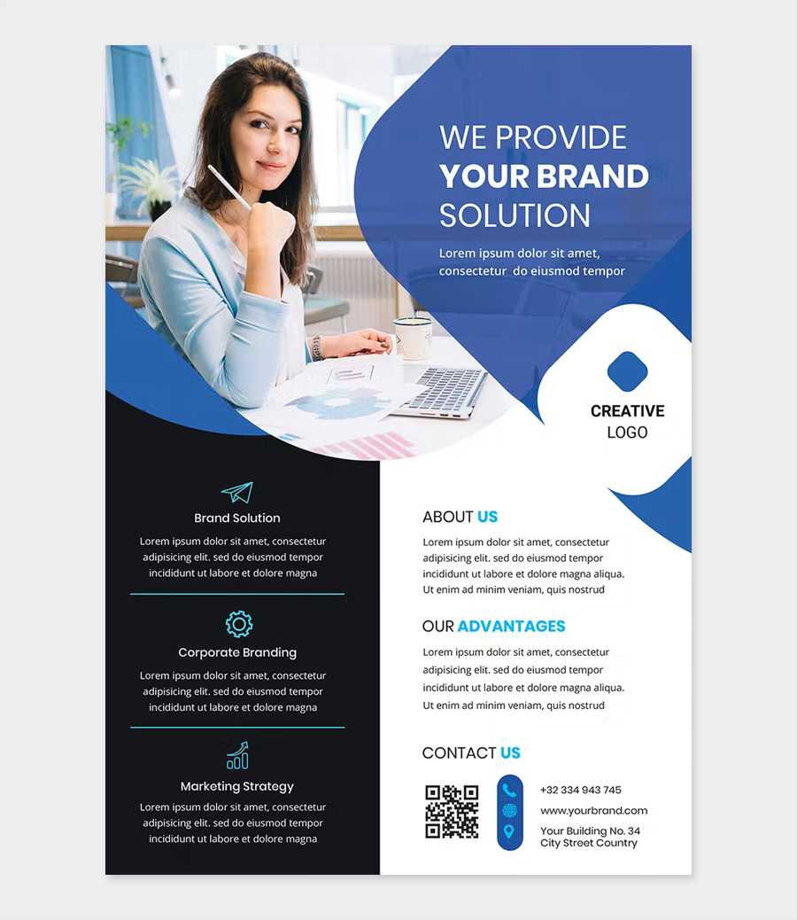 Company Business Solution Flyer PSD