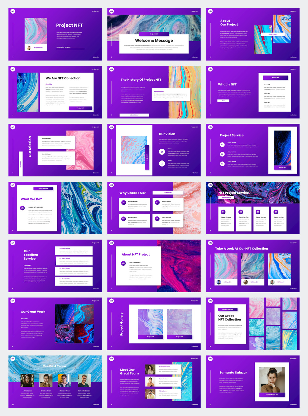 NFT Projects PowerPoint Template