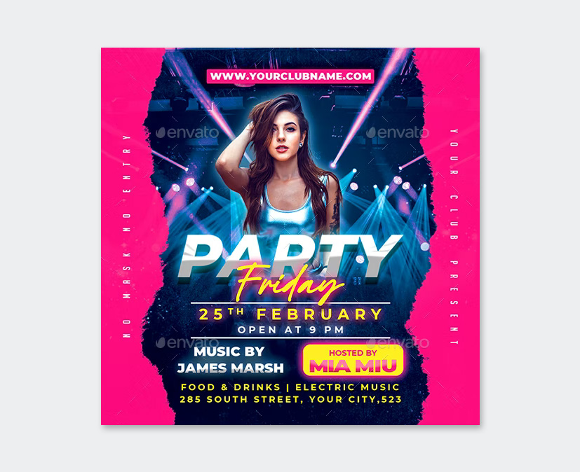 Friday Party Flyer Design