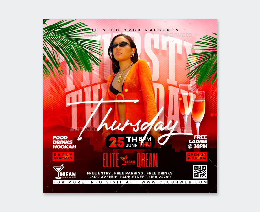 Hot Summer Party Flyer Template