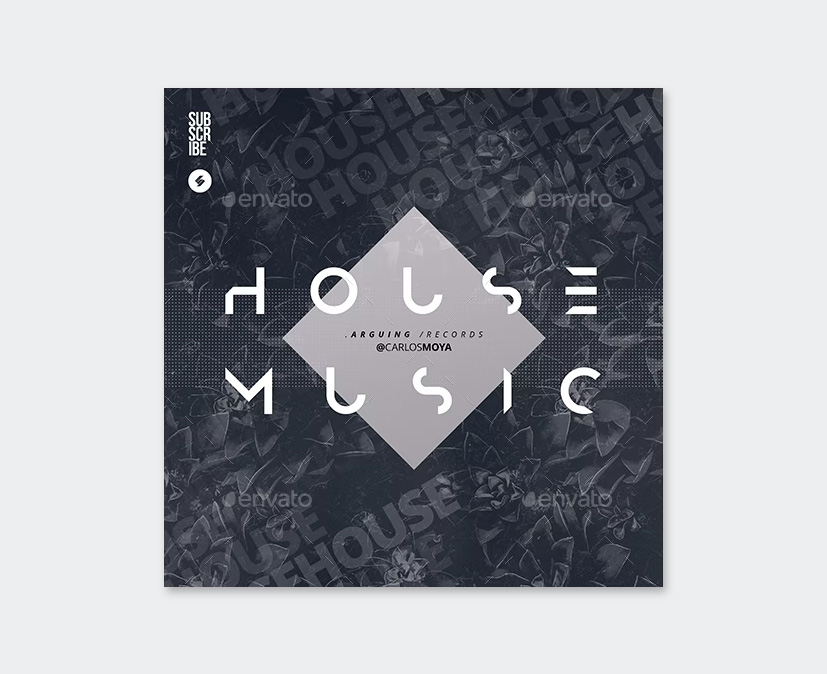 House Music Album Cover PSD